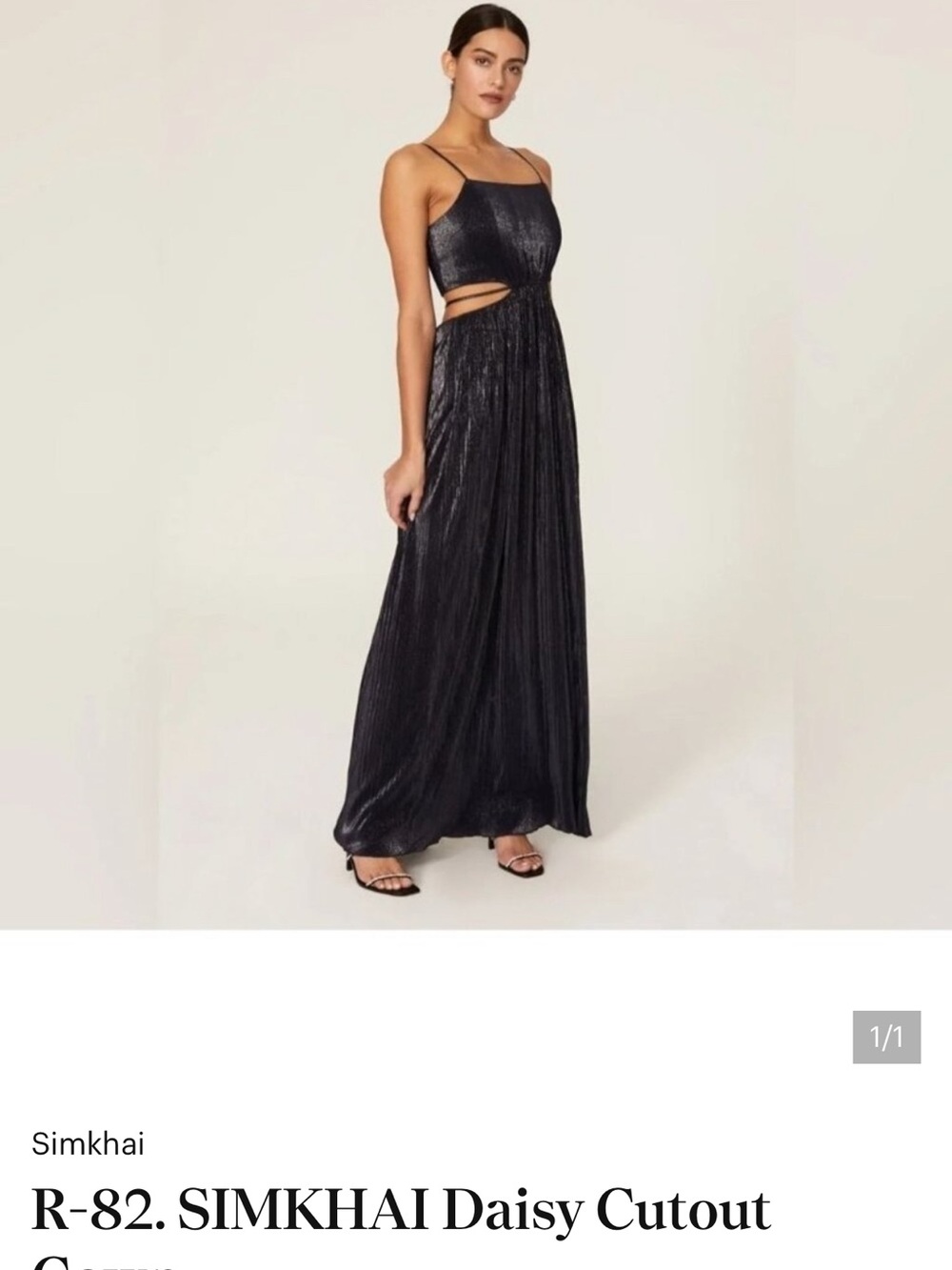 Black Daisy Cutout Maxi dress